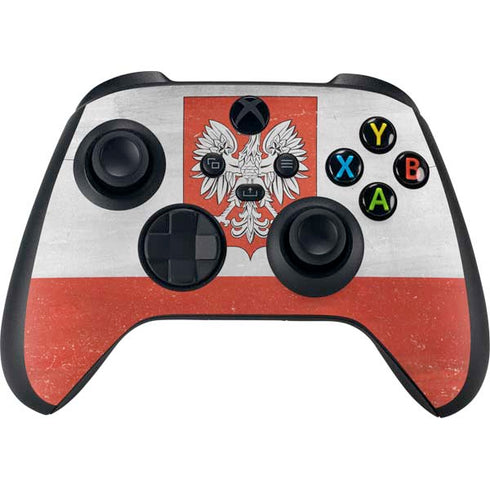 Poland Flag Distressed Xbox Series X Skins